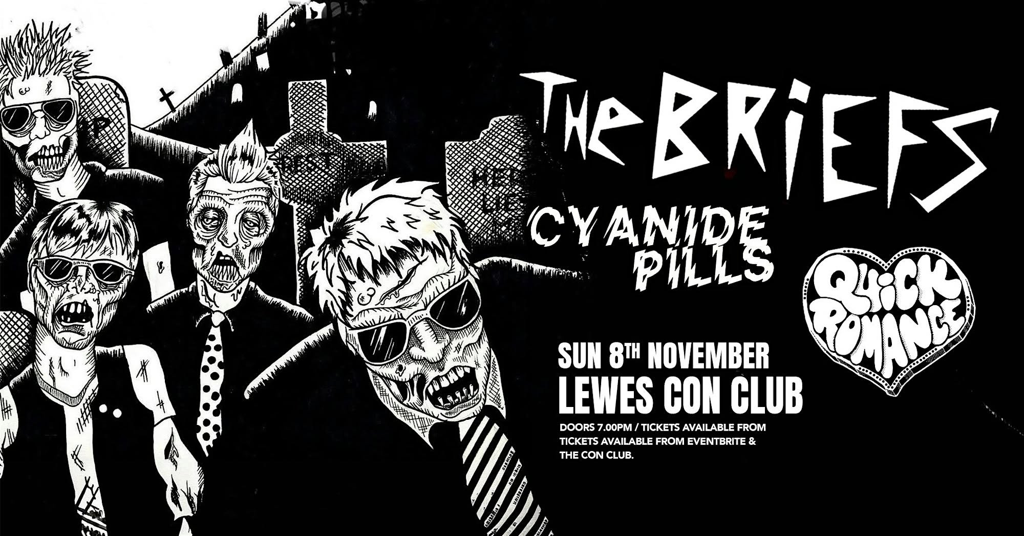 The Briefs + Cyanide Pills + Quick Romance (picture: Lewes Con Club)
