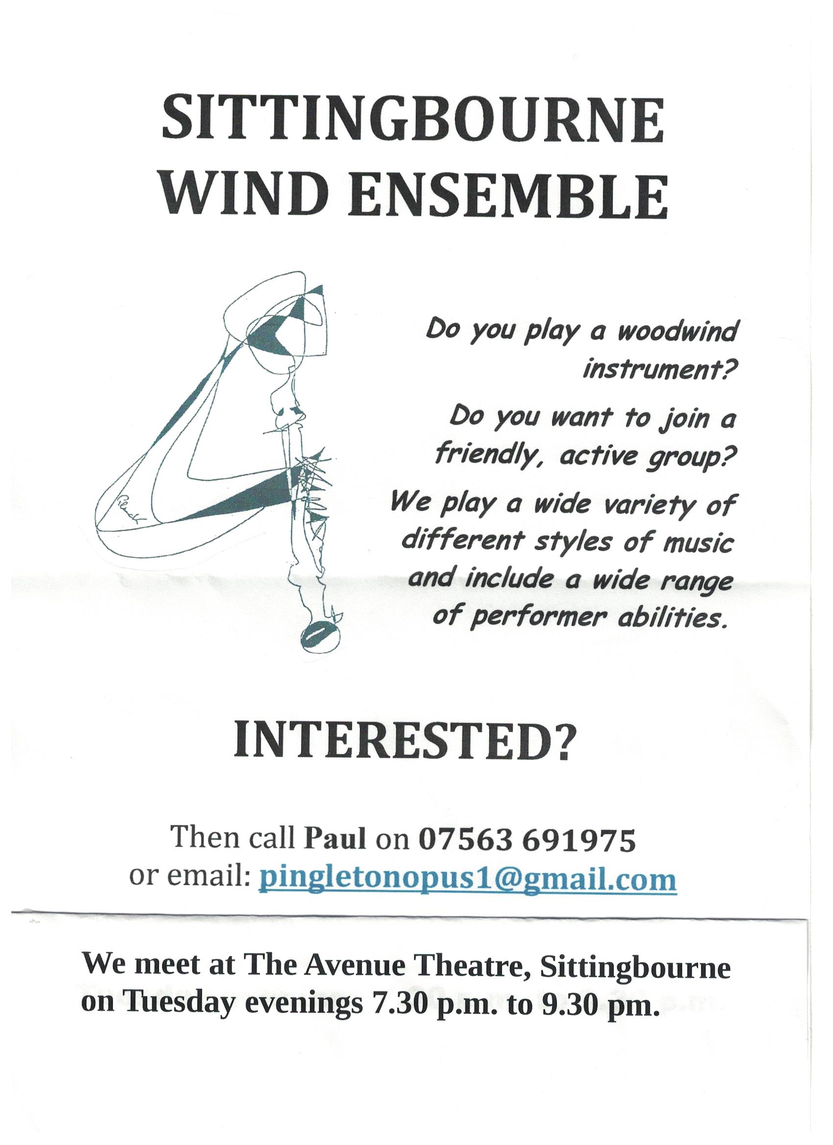SITTINGBOURNE WIND ENSEMBLE (picture: The Avenue Theatre)