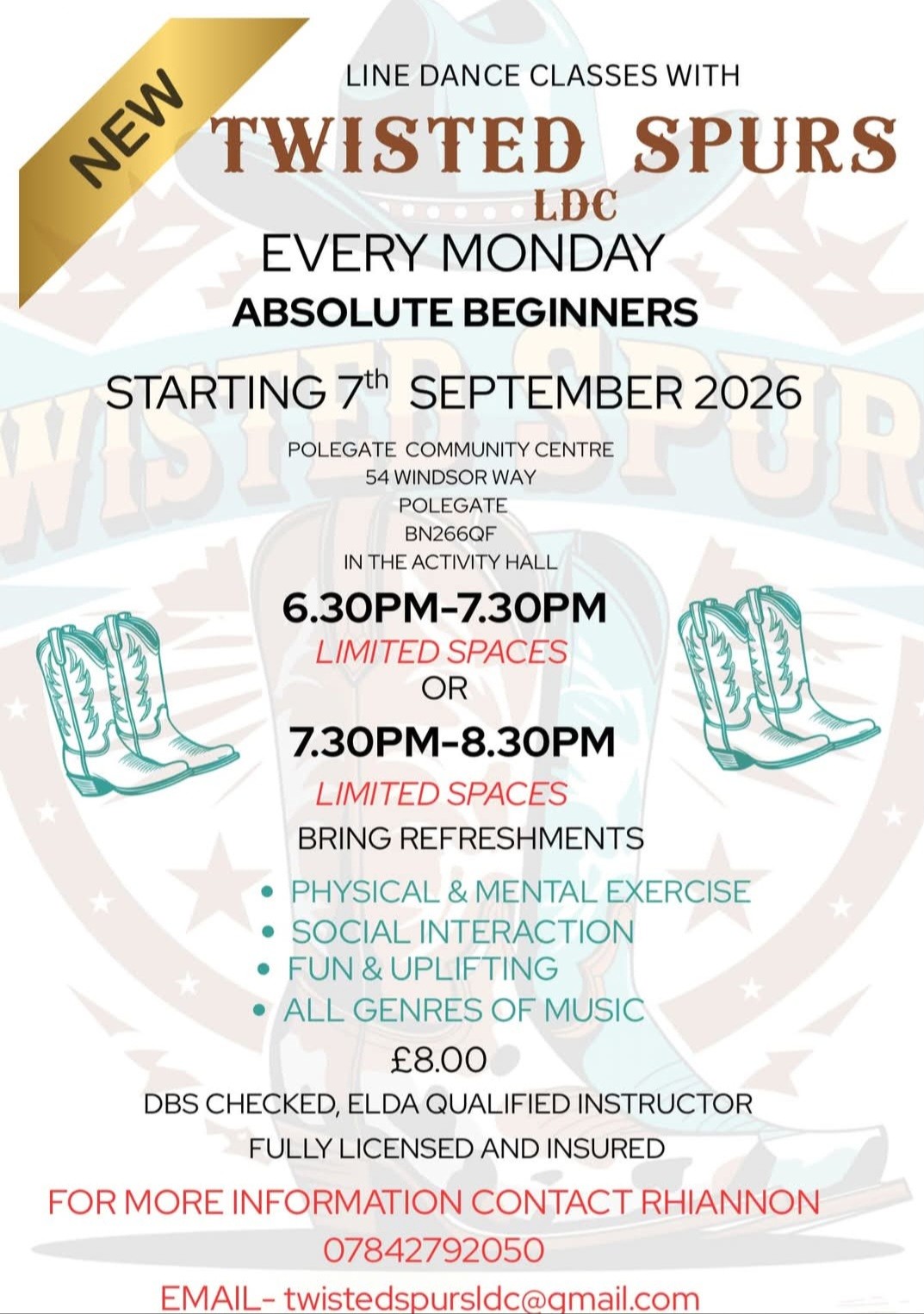 Twisted Spurs – Line Dancing (picture: Polegate Community Association)