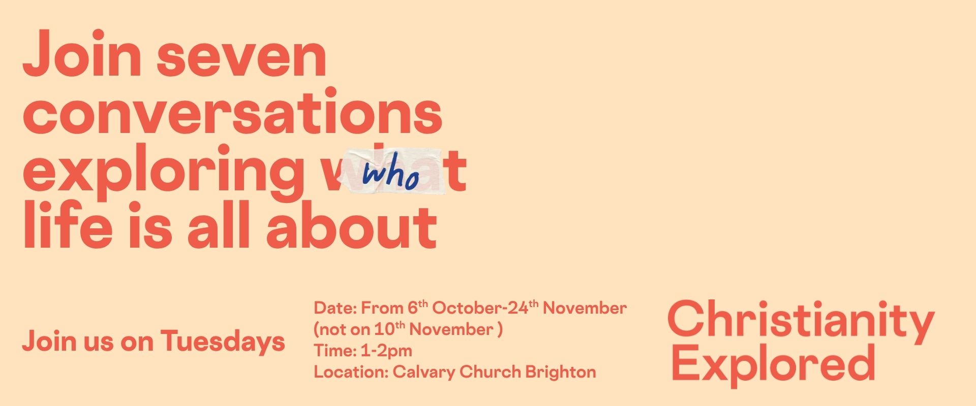 Christianity Explored (picture: Calvary Church Brighton)