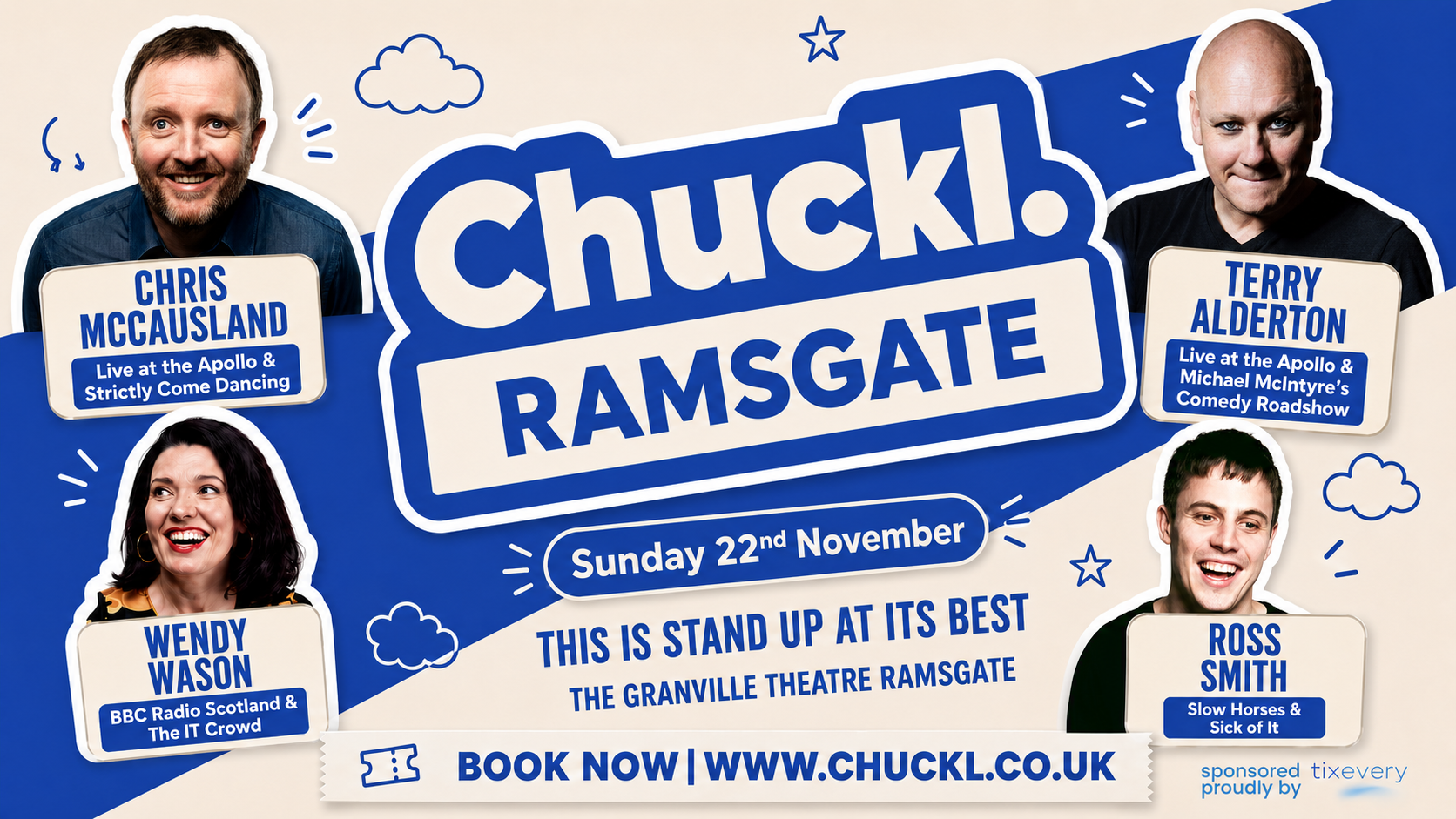 Chuckl. Ramsgate with Headliner Chris McCausland (picture: The Granville Theatre)