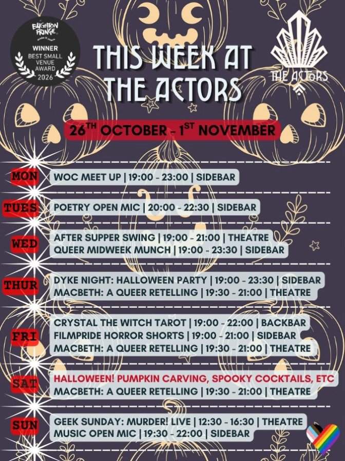 Halloween themed Dyke Night (picture: The Actors)