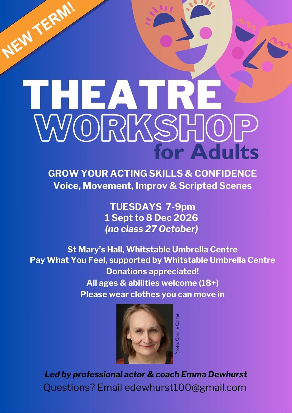 Theatre Workshop for Adults (picture: Whitstable Umbrella Community Support centre)