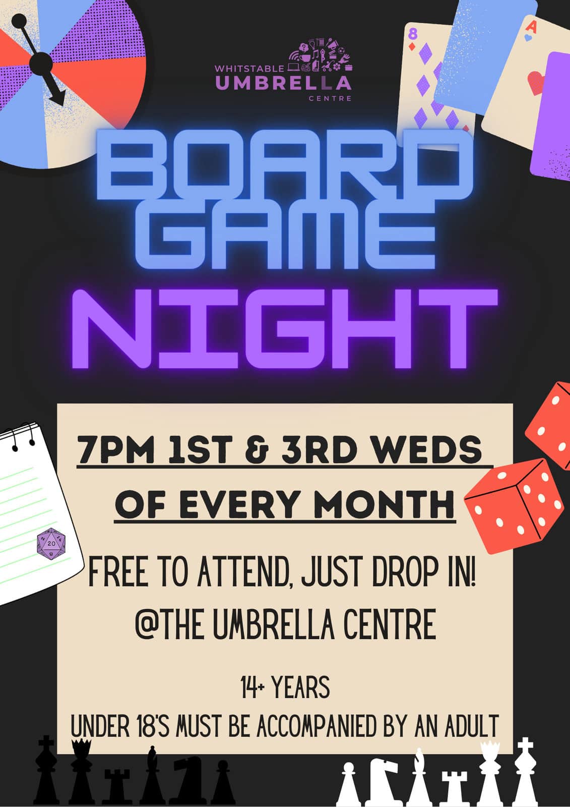 Board Games Night (picture: Whitstable Umbrella Community Support centre)