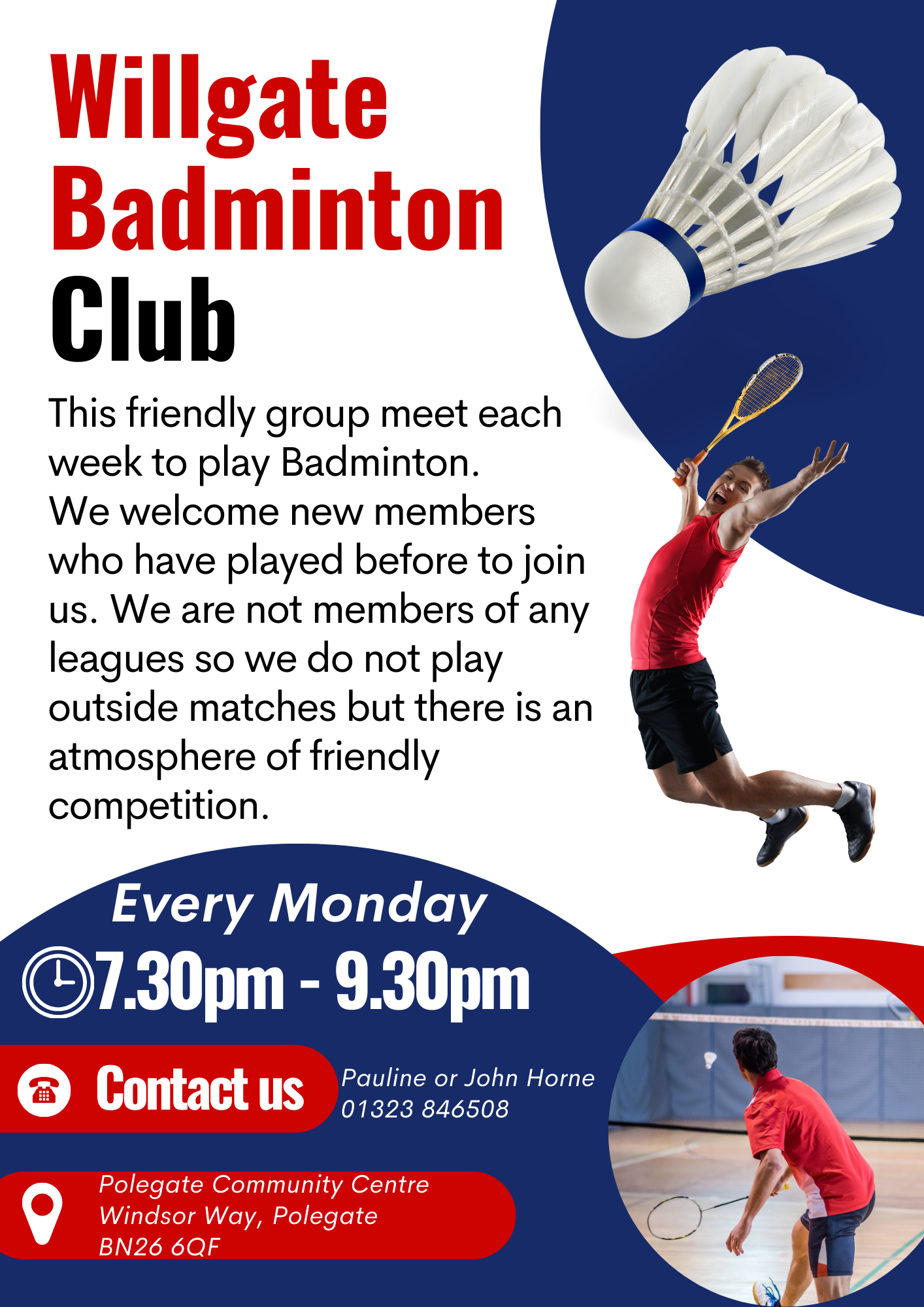 Willgate Badminton Club (picture: Polegate Community Association)