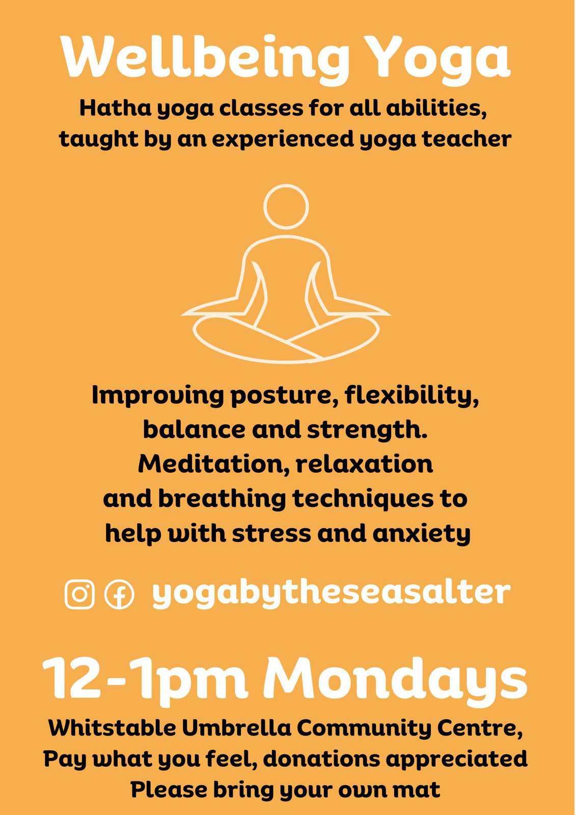 Wellbeing Yoga (picture: Whitstable Umbrella Community Support centre)